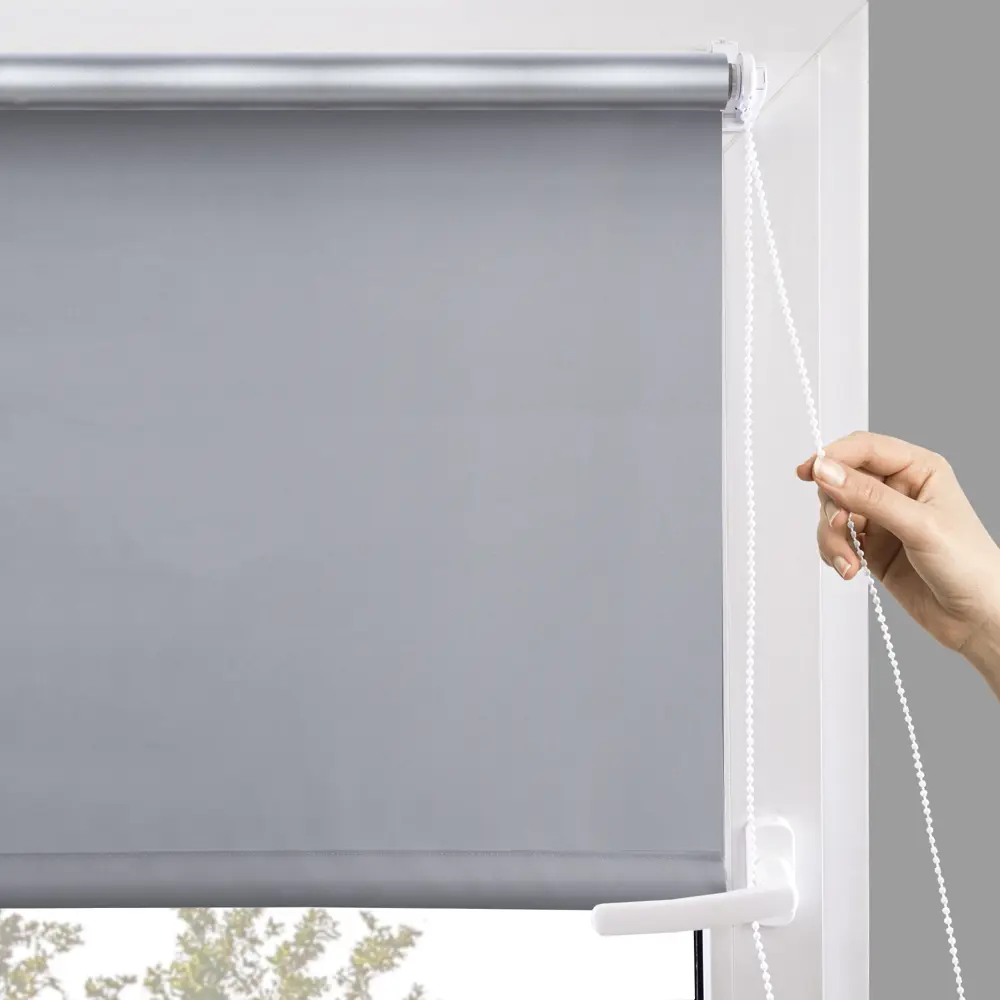 Рулонная штора блэкаут MIAMOZA Silver 50×175 см серая 89407641 STLM-1563670 - Вид №8