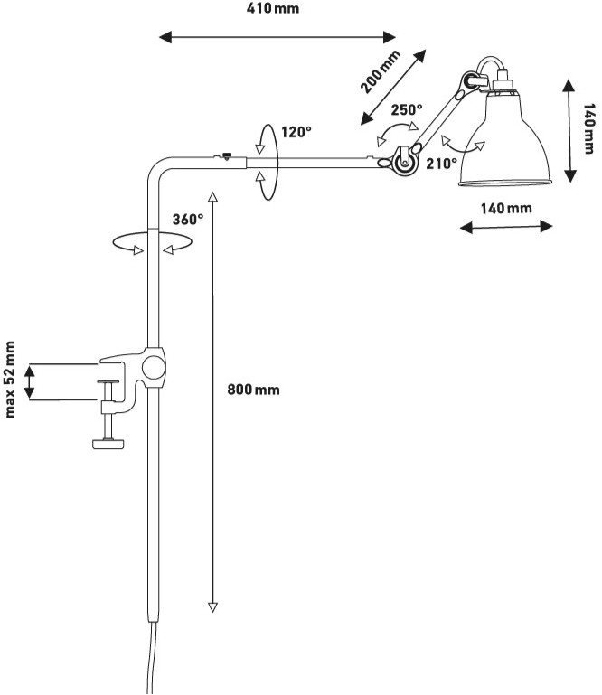 DCW éditions Настольная лампа с зажимом Lampe gras sun-id-1417631 - Вид №13