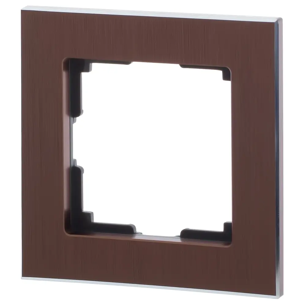 Рамка для розеток и выключателей Werkel Aluminium 1 пост цвет коричневый STLM-2162362 - Вид №1