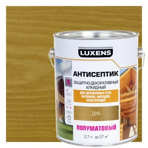 Антисептик алкидный Luxens полуматовый дуб 2.7 л для защиты древесины 89348782