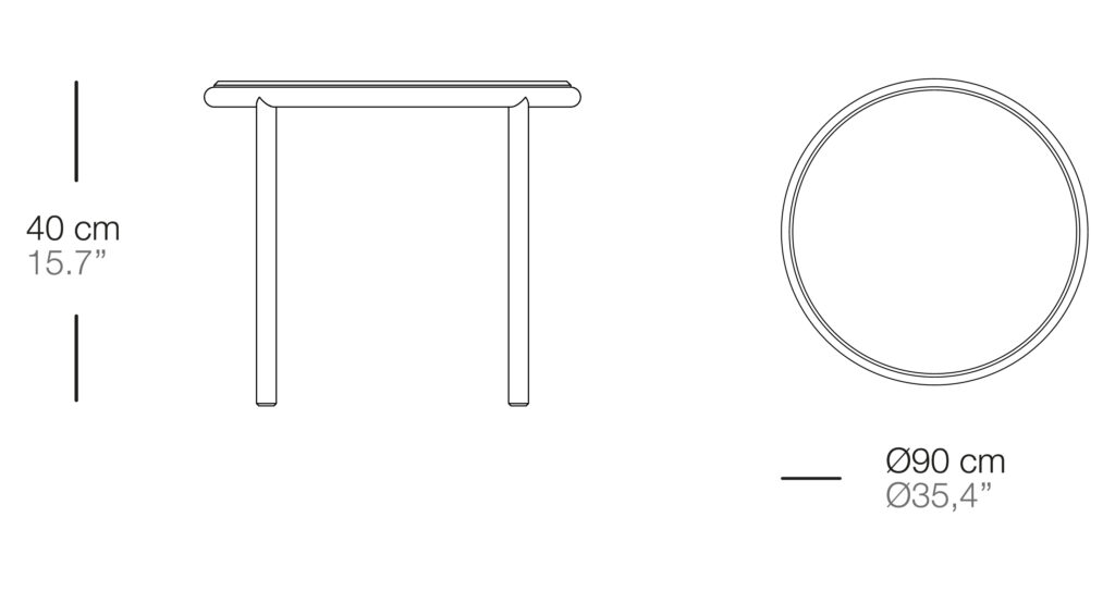 Низкий стол Teja ø90x40 Bivaq sun-id-1986056 - Вид №3