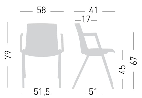 Стул из инженерного пластика с подлокотниками GABER Jubel ARCH-00062995 - Вид №18