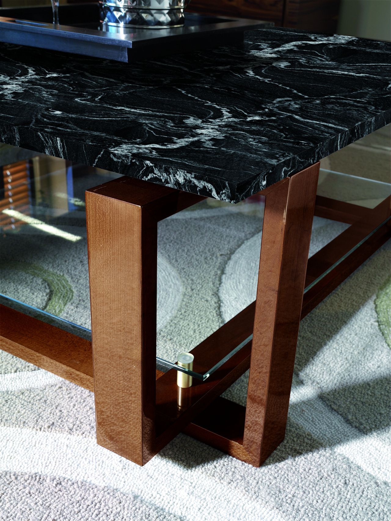 Низкий прямоугольный стеклянный журнальный столик Hurtado Evolution ARCH-00046846 - Вид №2