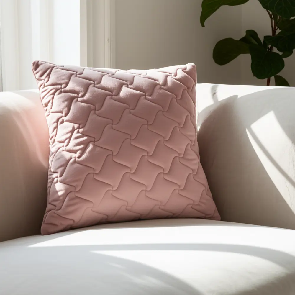 Подушка декоративная Linen Way Verona 50x50 см цвет розовый Kiss 5 88639612 STLM-2159969  - Вид №3