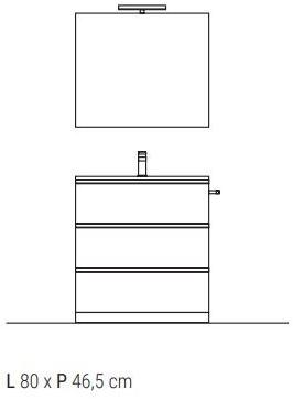 Ideagroup Отдельностоящая лакированная тумба под умывальник с ящиками System sun-id-1422567 - Вид №1