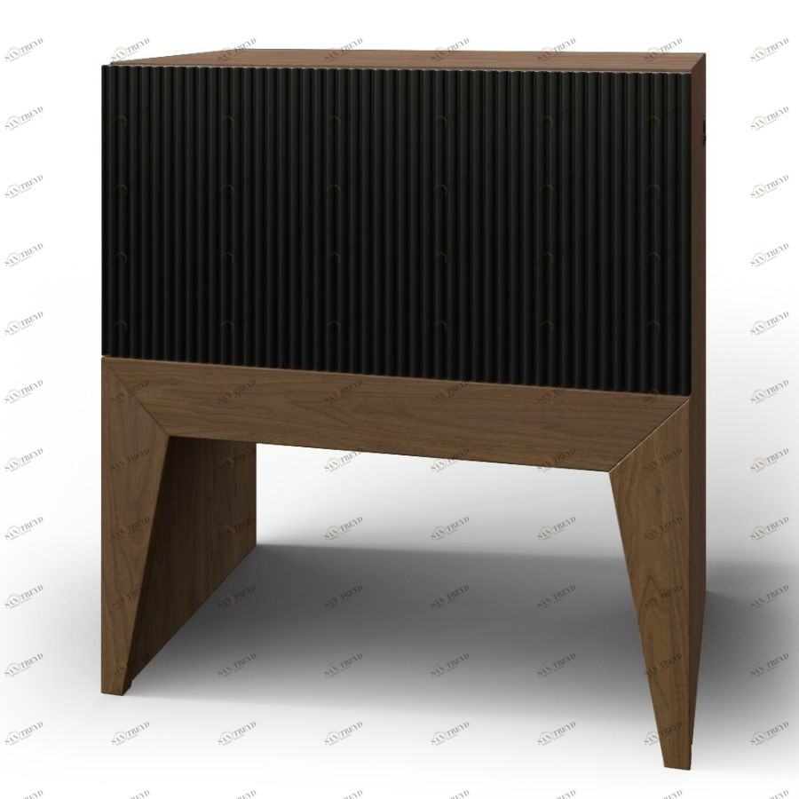 Тумба Still, 1 ящик, темная, рисунок полоска BraginDesign BR0267Ч