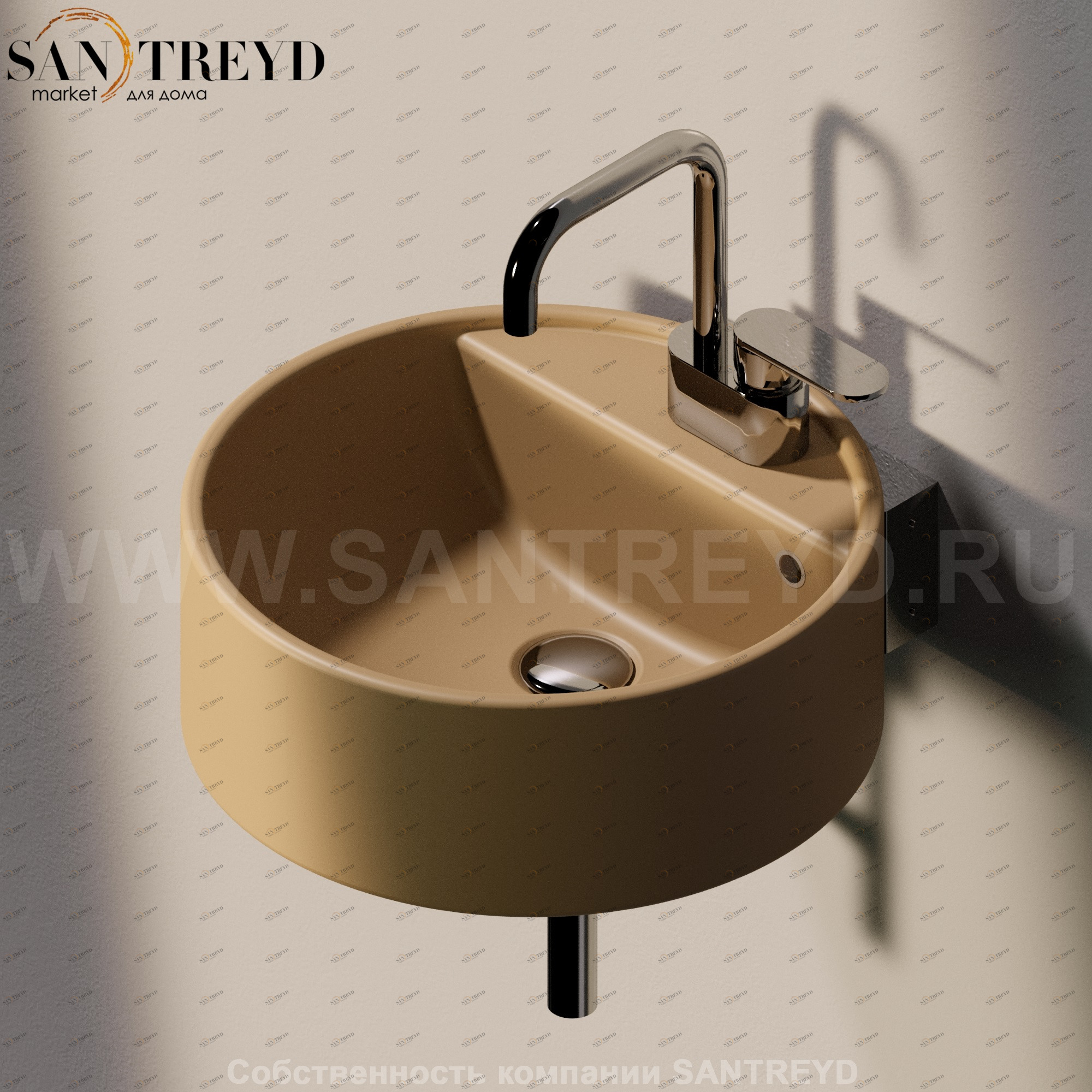 505042S9004 Накладная раковина на столешницу  круглая Ceramica Flaminia Twin