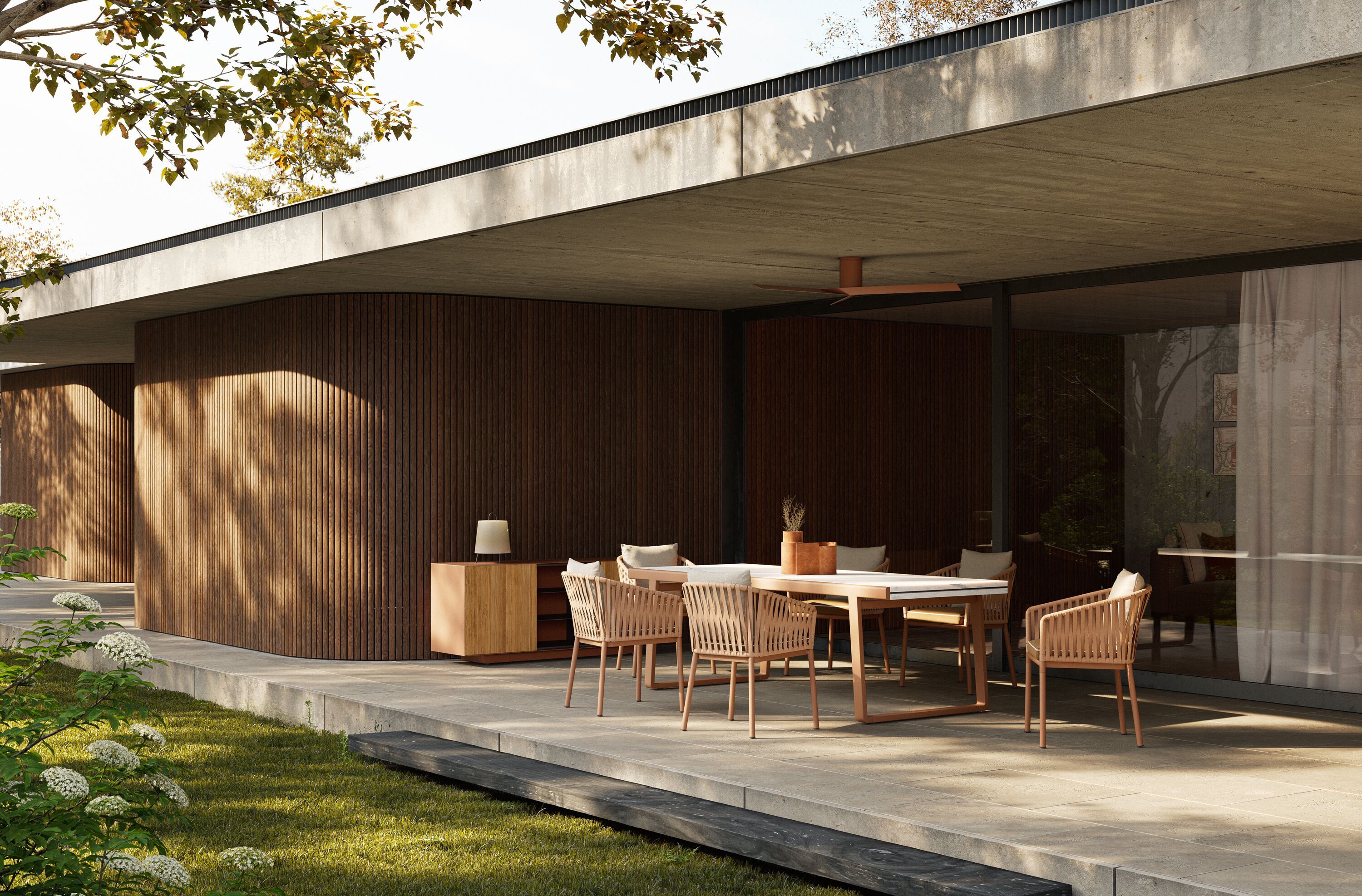 Тканевый садовый стул с подлокотниками Kettal Grand Bitta ARCH-00078327 - Вид №1