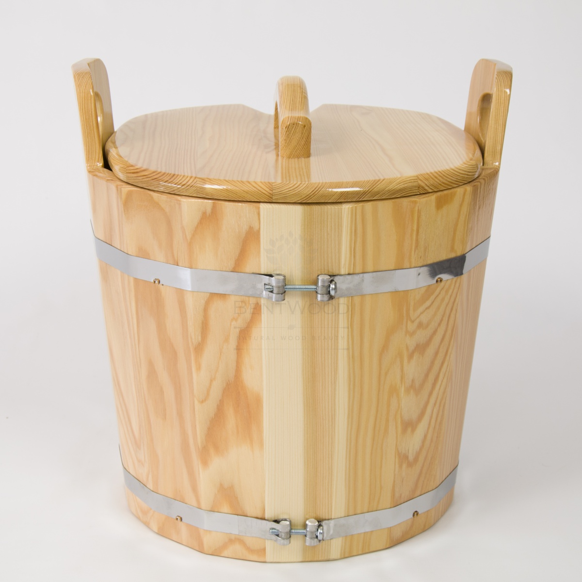 160 Запарник для бани с крышкой (лиственница натуральная) Alyarus  - Вид №5