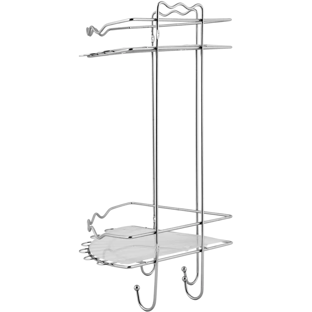 Полка для ванной комнаты Swensa угловая двухъярусная хром SWR STLM-2003586 - Вид №2