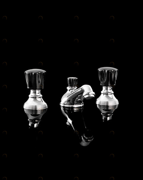 DDMRBL300 Кран для раковины Black Morris на 3 отверстия Devon&Devon 