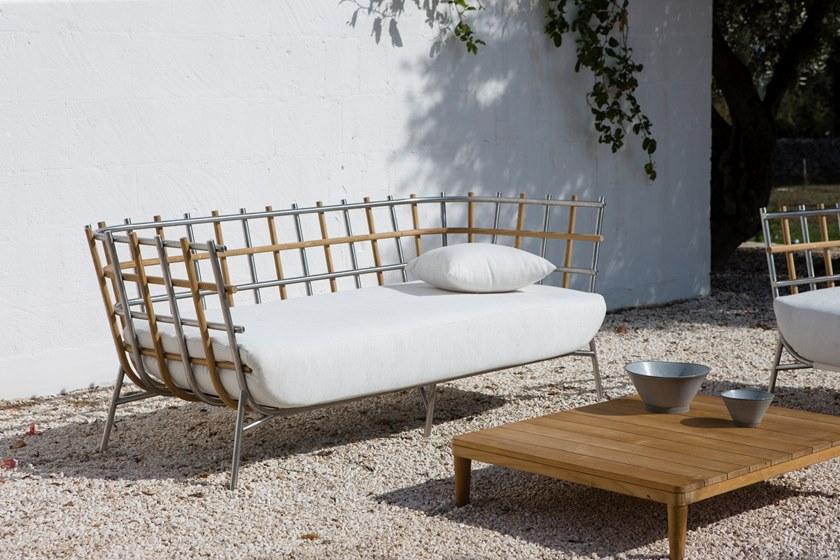 Unopiù Садовый диван из нержавеющей стали и тика Tweed Twediv - Вид №4