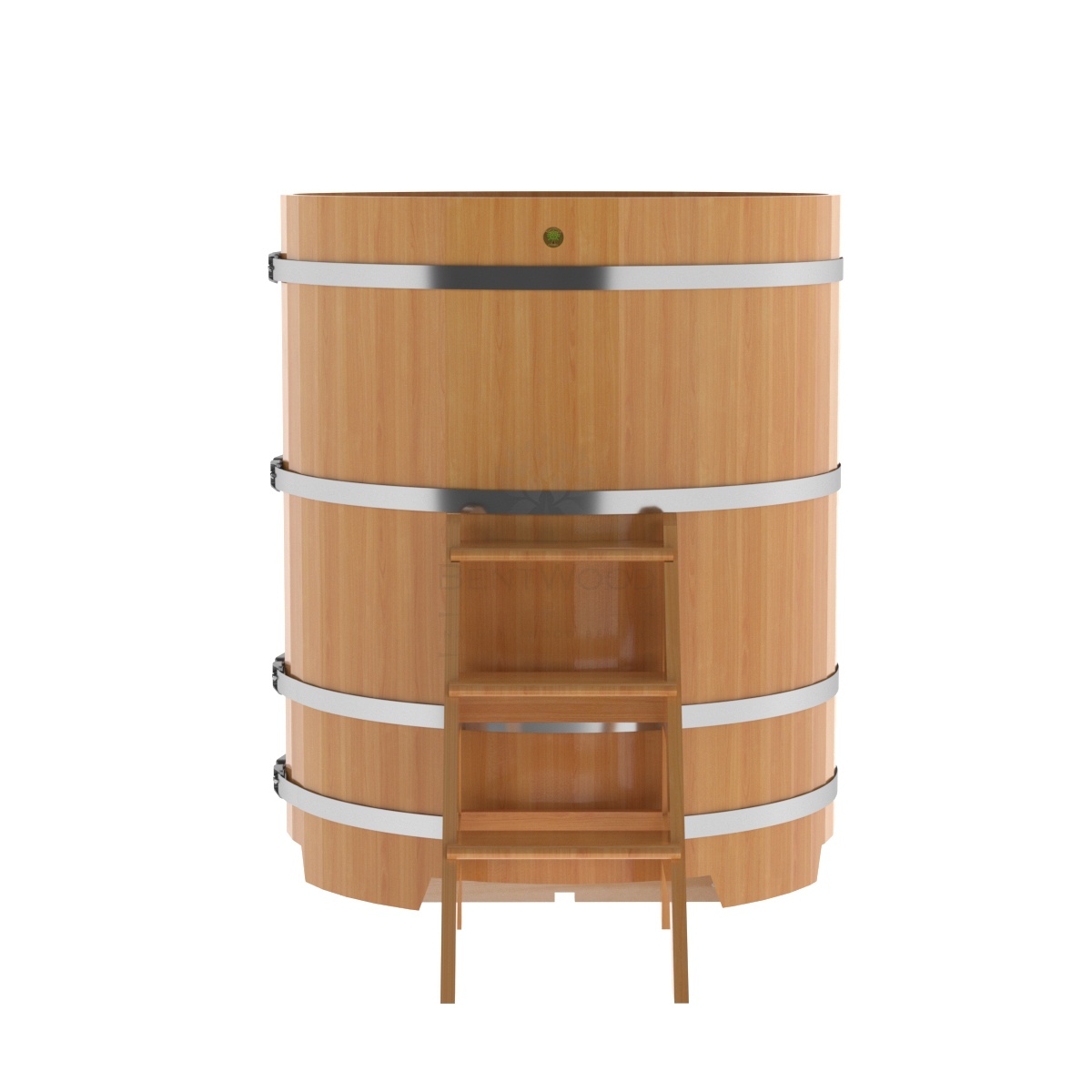 1200 Купель круглая из лиственницы d=1,17х1,4 натуральная премиум Alyarus  - Вид №3