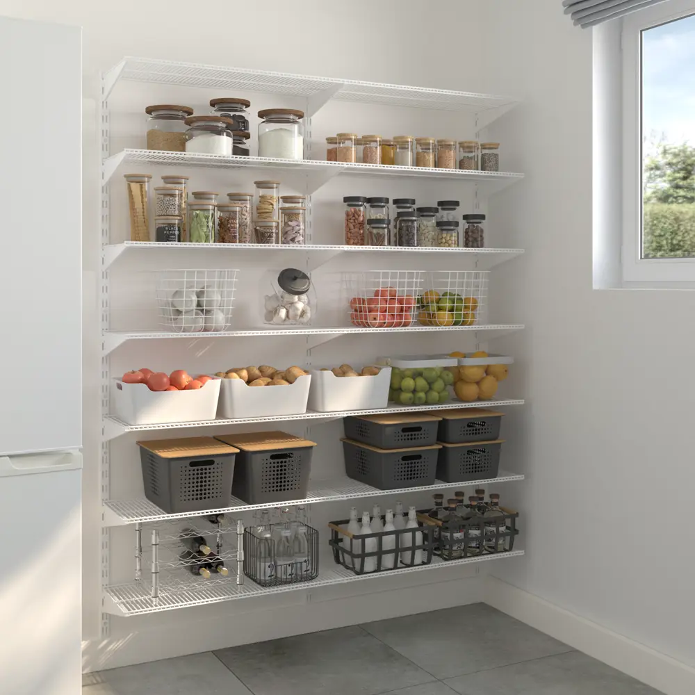 Полка Spaceo 80x30 см нагрузка до 30 кг сталь цвет белый 2 шт STLM-2064110 - Вид №10