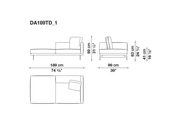 3-местный тканевый диван с полуостровом B&B Italia док ARCH-00061121 - Вид №70