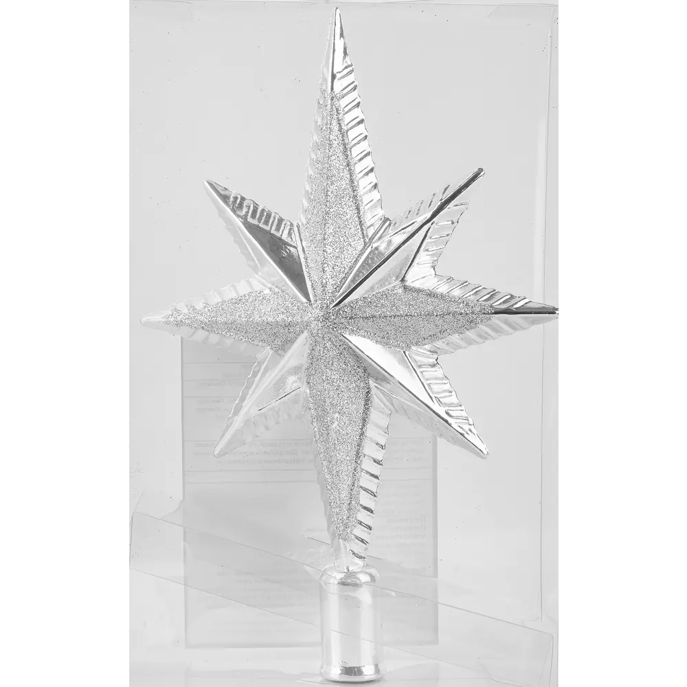 84751279 Верхушка на елку Звезда Семиконечная h20 см серебряный STLM-1492102 Santreyd  - Вид №2