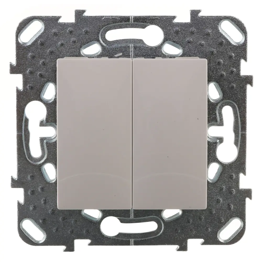 Переключатель встраиваемый Systeme Electric Unica 2 клавиши, цвет белый STLM-2204638