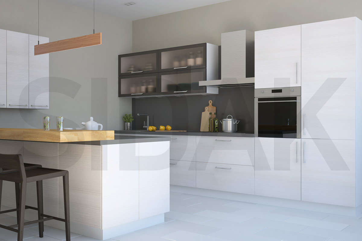 Фасады для кухни Модерн Фрезеровка «Модерн Горизонталь» Арья №528 SIDAK SIST2286-42 - Вид №1