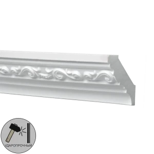 Плинтус потолочный полиуретан Decomaster 95842 белый 35х49х2000 мм