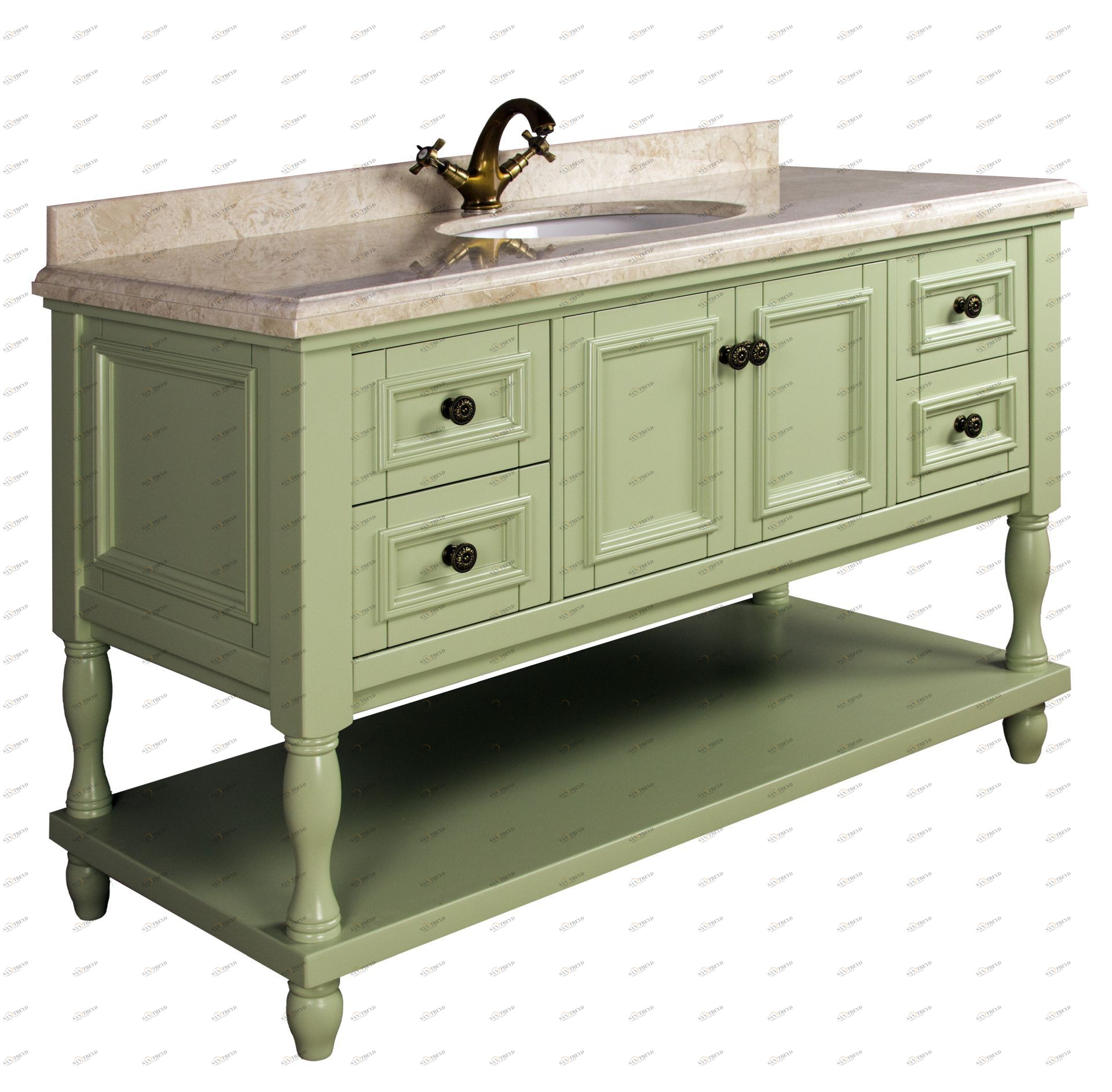 Тумба EDEN 130 арт. TS-8002-C Фисташковый Tessoro TS8002CP