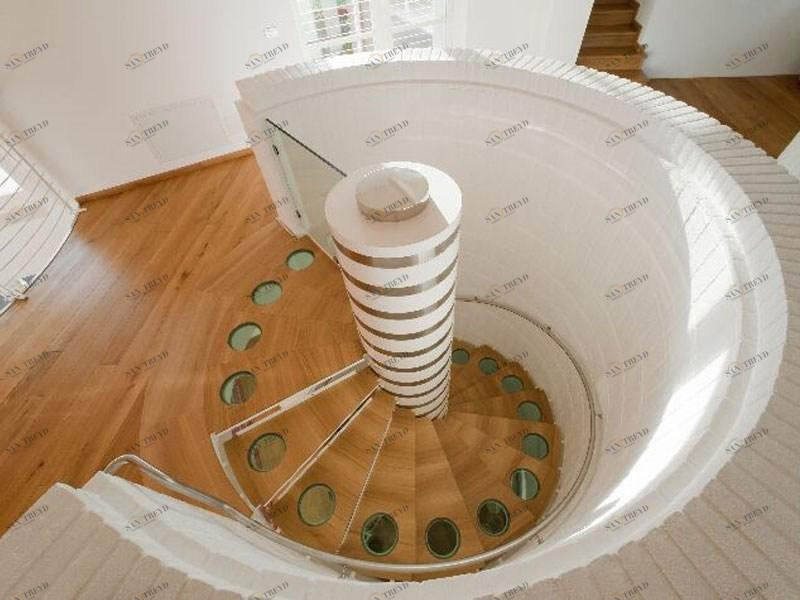 ANTICO TRENTINO Винтовая лестница из дерева и стекла sun-id-1430231