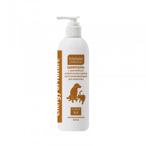ПР0056798 Шампунь для собак и кошек восстанавливающий с прополисом и протеинами шелка 350мл ПЧЕЛОДАР