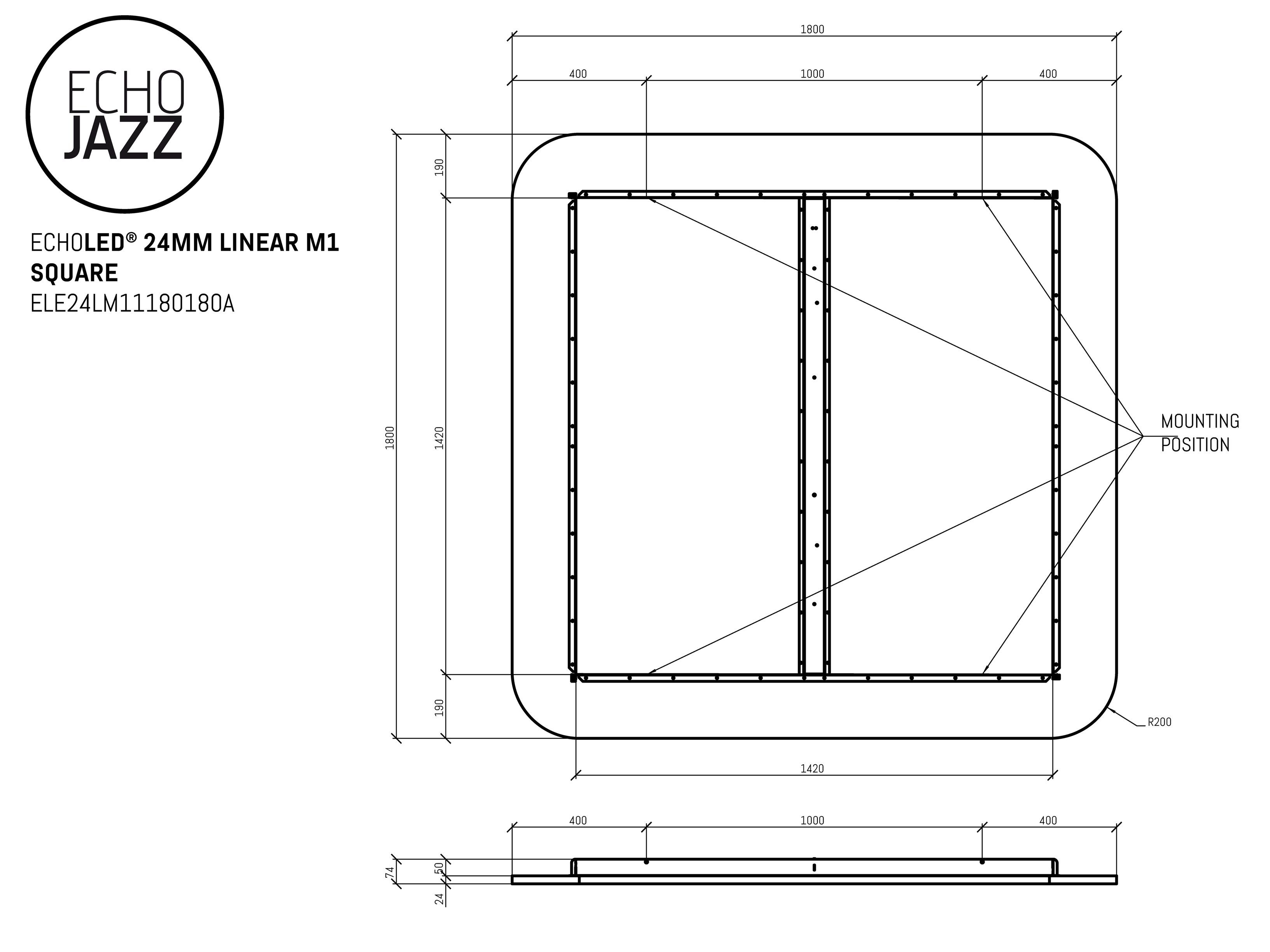 Подвесная акустическая панель ECHOJAZZ ECHOLED® LINEAR ARCH-00130645 - Вид №8