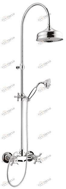 Rubinetteria Giulini Настенная душевая стойка с ручным душем Kensington 3707wc-s