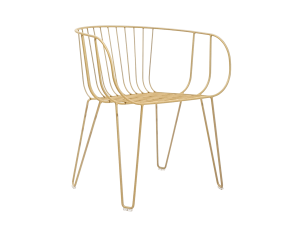 Стул для сада из оцинкованной стали с подлокотниками