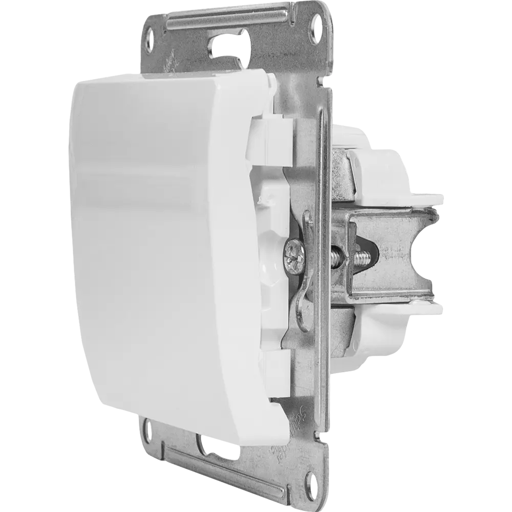 Выключатель встраиваемый Systeme Electric Glossa 1 клавиша цвет молочный STLM-2186445 - Вид №4
