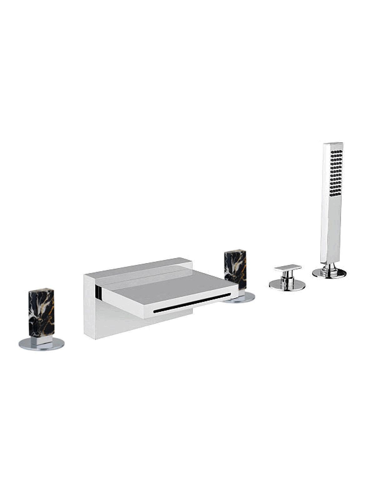 Смеситель для ванны с 5 отверстиями с водопадом и переключателем Rubinetterie Frattini Vita Due ARCH-00038193 - Вид №12