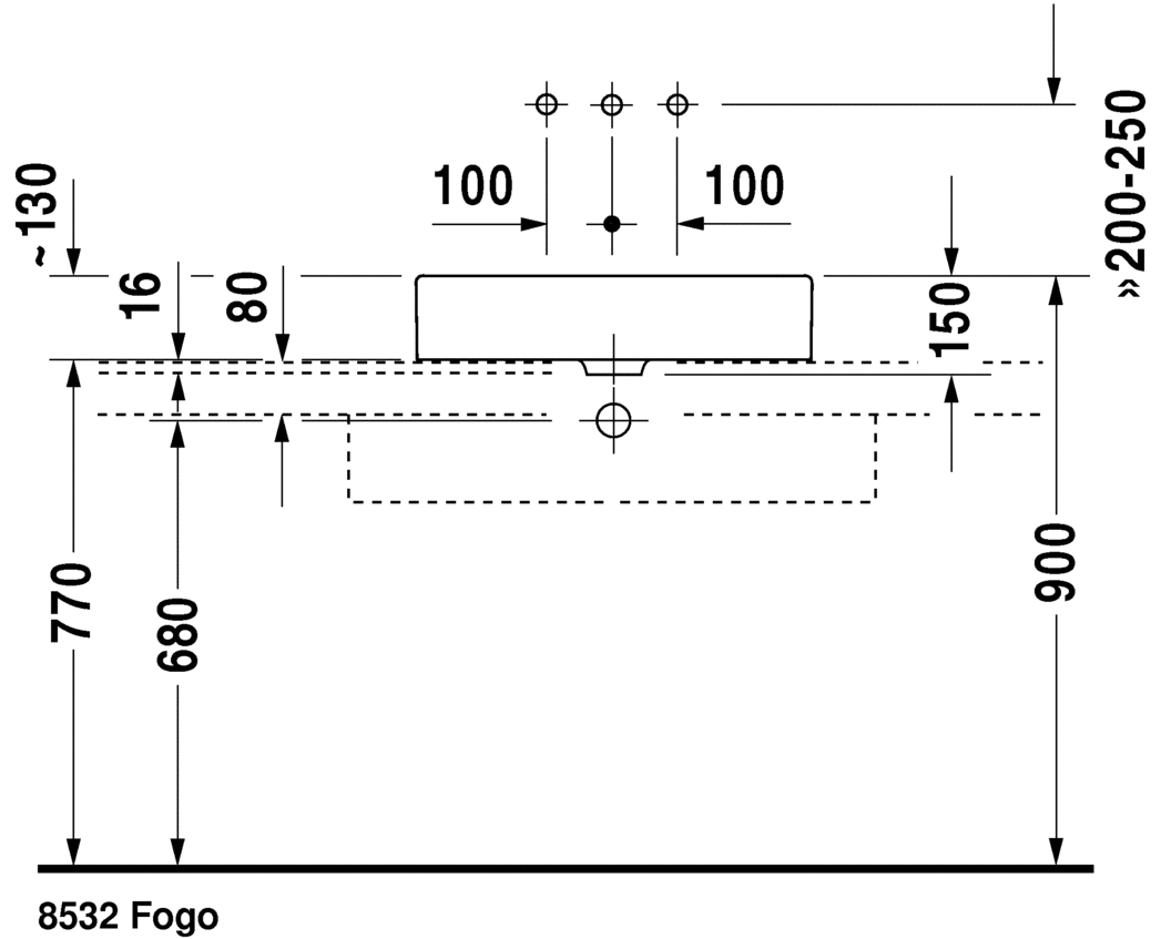 0455600000 Накладная раковина на столешницу  овальная Duravit Vero - Вид №3