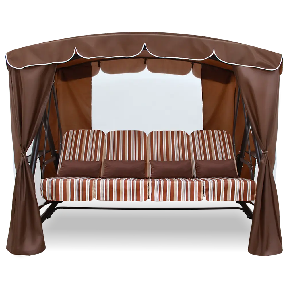 Качели садовые Брауни 4-х местные (до 380 кг) шоколад 89377712 STLM-2077451 Zalger Garden