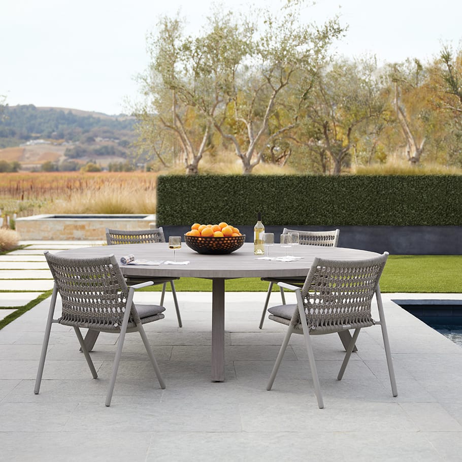 Круглый обеденный стол из тикового дерева JANUS et Cie ARCH-00093391 - Вид №5