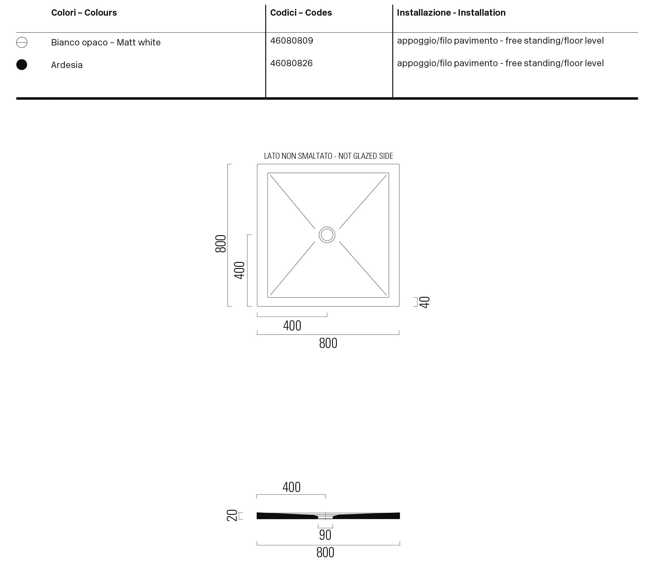 Керамический поддон для душа GSI ceramica H2 ARCH-00070493 - Вид №2
