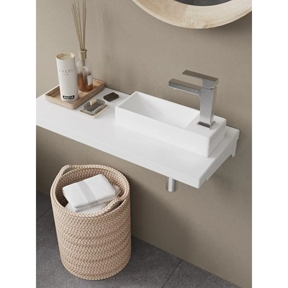 Мини-раковина Slim Mini P38 накладная на столешницу 38x14.5 см Santreyd STLM-2045233 - Вид №2