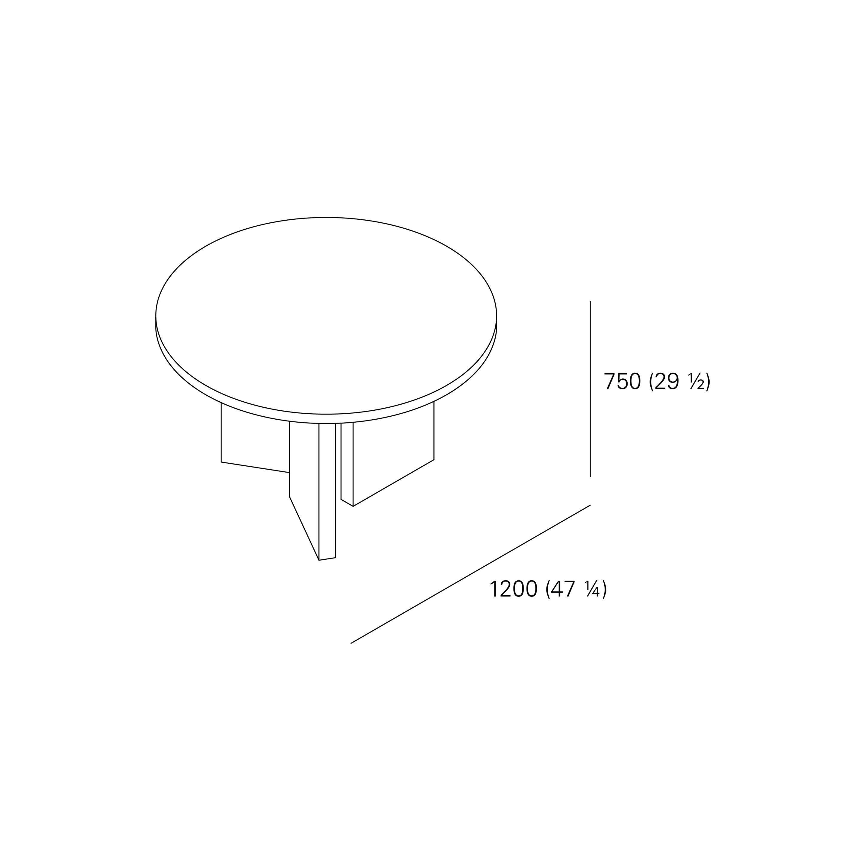 Круглый дубовый обеденный стол e15 Kaname ARCH-00018153 - Вид №4