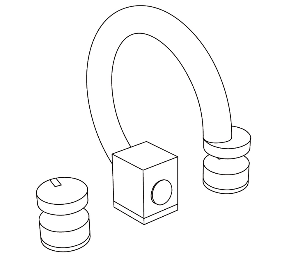 C24-1302 C24-1302 Смеситель для раковины на 3 отверстия FUSION Cristal & Bronze FUSION - Вид №1