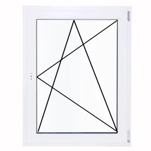 Окно пластиковое ПВХ Deceuninck одностворчатое 1170x800 мм (ВхШ) правое однокамерный стеклопакет белый/темный дуб