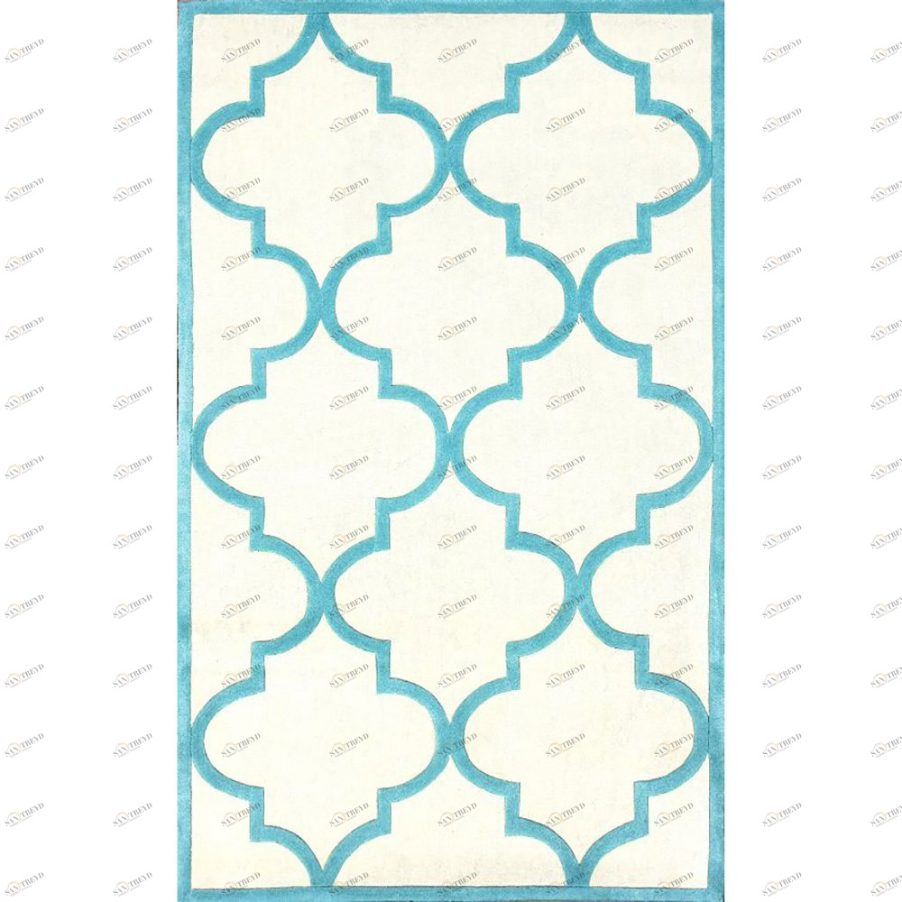 Ковер Trelli light_blue 140х200 DOLLY CAPRETS ДИЗАЙНЕРСКИЕ, ТРЕЛЬЯЖНЫЙ УЗОР 015050 Белый;голубой 