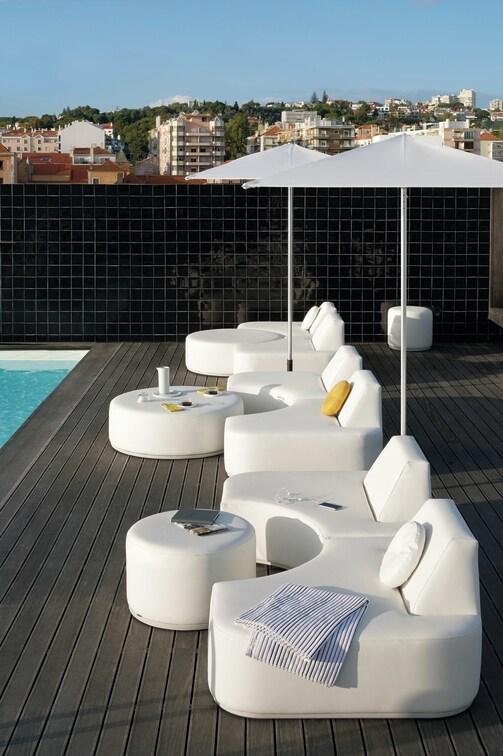 Concept 2 морской текстиль песочный Manutti Moon Island MNST430 - Вид №1