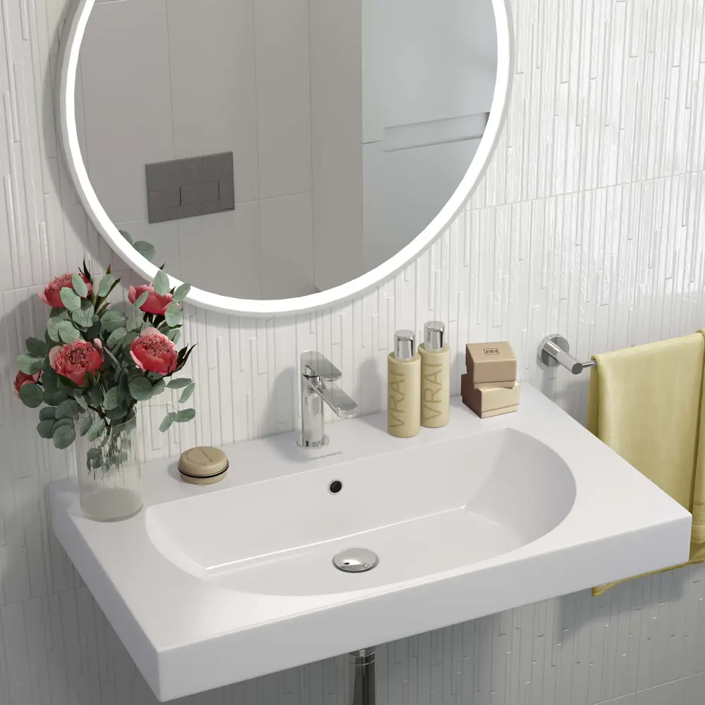 Плитка настенная Kerama Marazzi Сигма 20x60 см 1.2 м² глянцевая цвет белый геометрия STLM-2005530