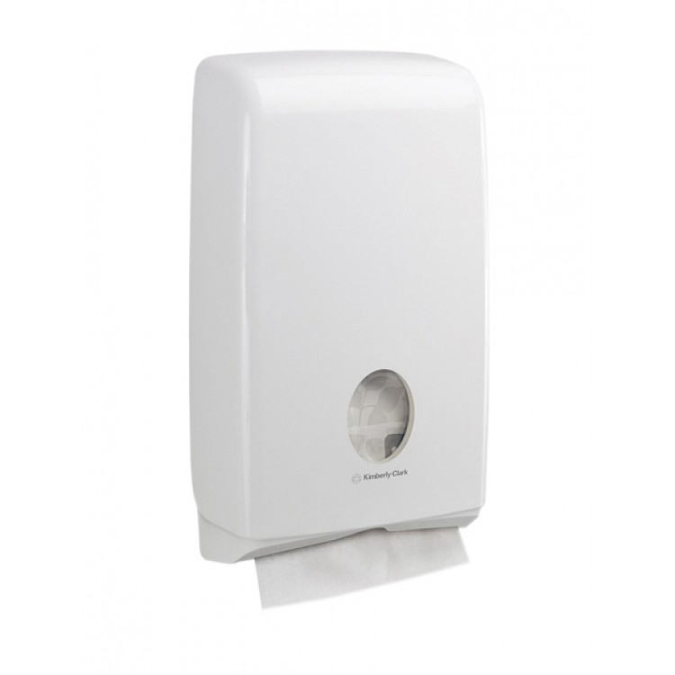 7024 Kimberly Clark Диспенсер для листовых бумажных полотенец белый Kimberly Clark Professional Aquarius Slimfold 7024 матовый 