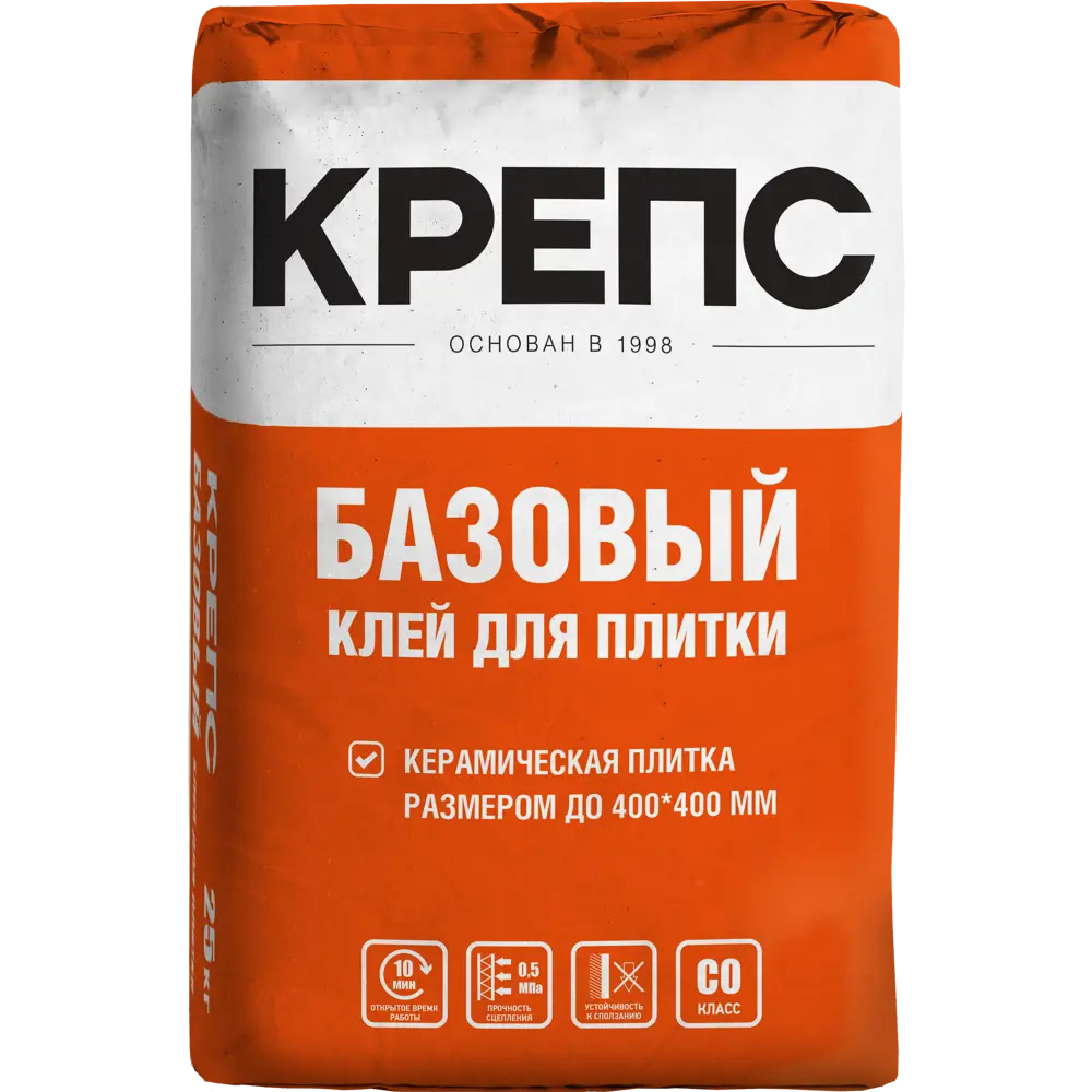 Клей для плитки и камня Крепс Базовый 25 кг STLM-2194137