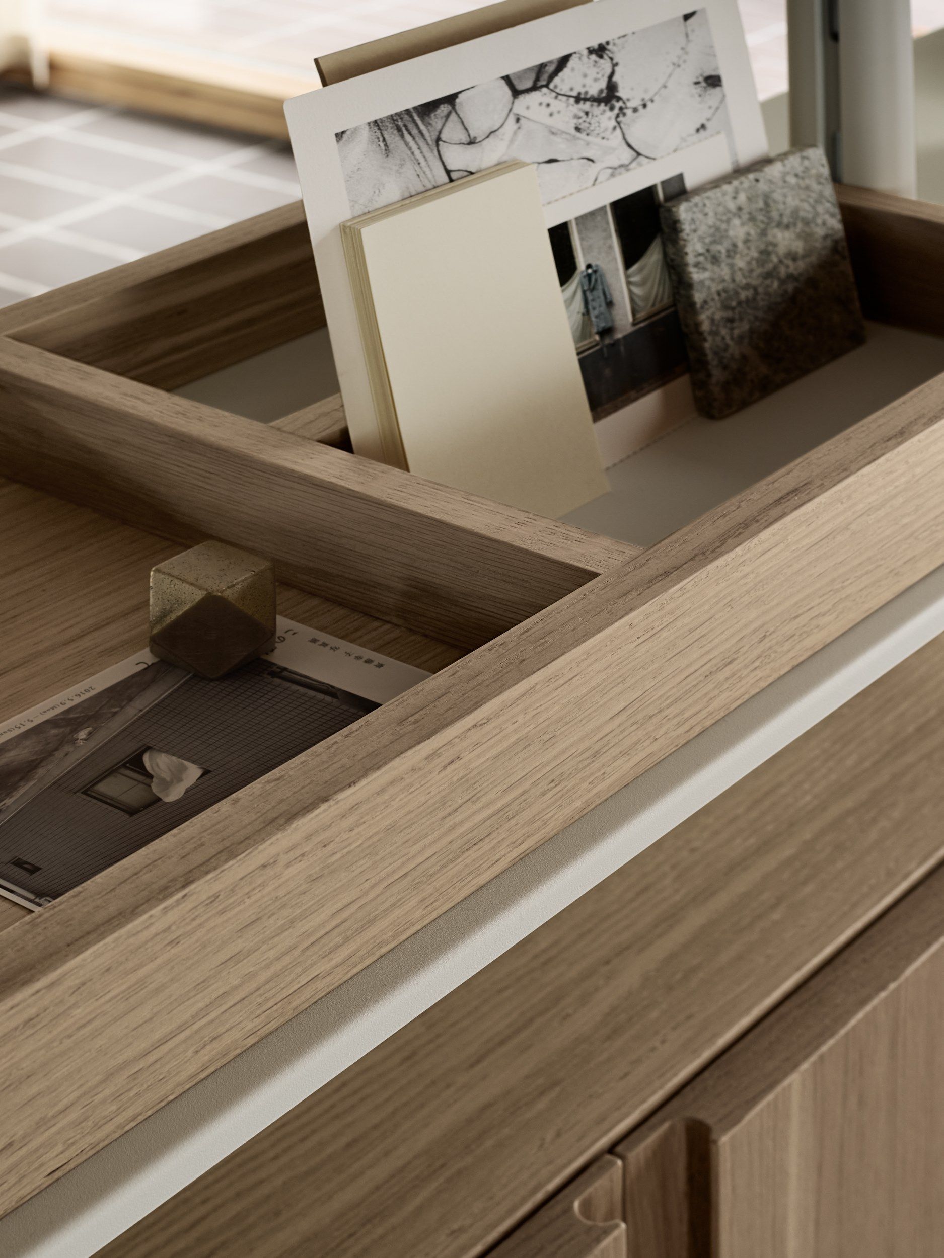 Книжный шкаф из алюминия и дерева с креплением пол-потолок String Furniture Pira ARCH-00108693 - Вид №6