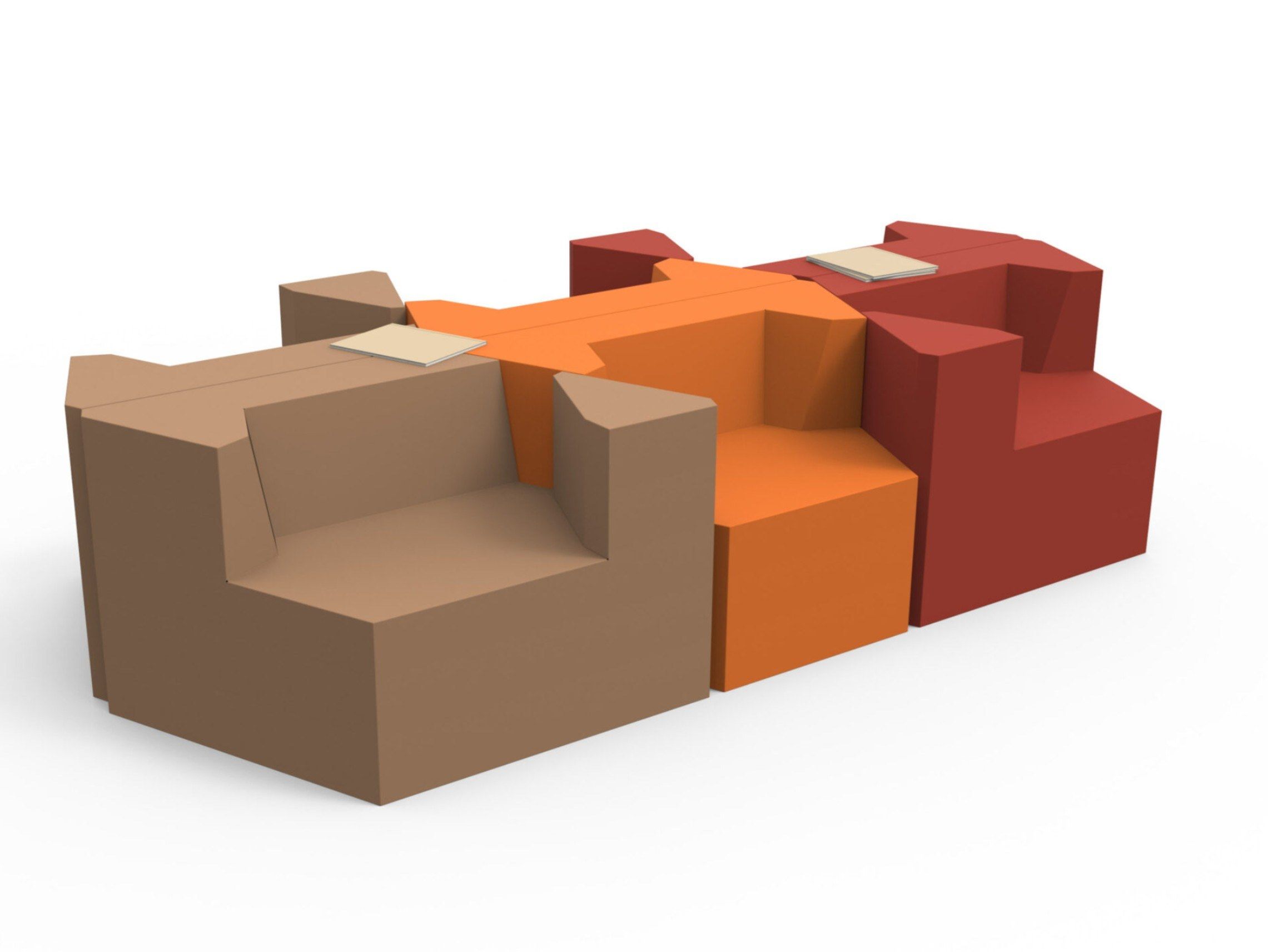 Изогнутый диван для контракта из пены QM Quinze & Milan Scone ARCH-00121831 - Вид №1