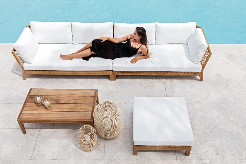 cbdesign Центральный модуль для модульного дивана из тика и веревки Vienna Tj 387 - Вид №3