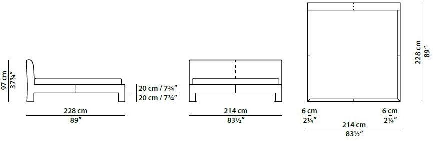 BAXTER Кожаная кровать с мягким изголовьем Summer sun-id-1430934 - Вид №9