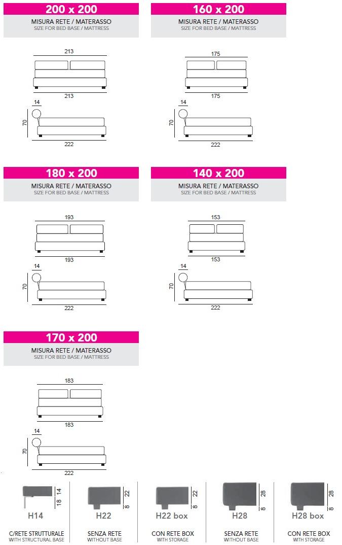 Twils Двуспальная кровать из ткани Max rollò sun-id-1442451 - Вид №2