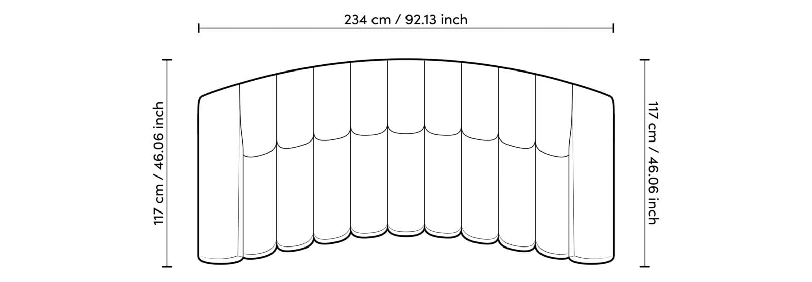 3-местный изогнутый тканевый диван Eichholtz Келли ARCH-00105832 - Вид №8